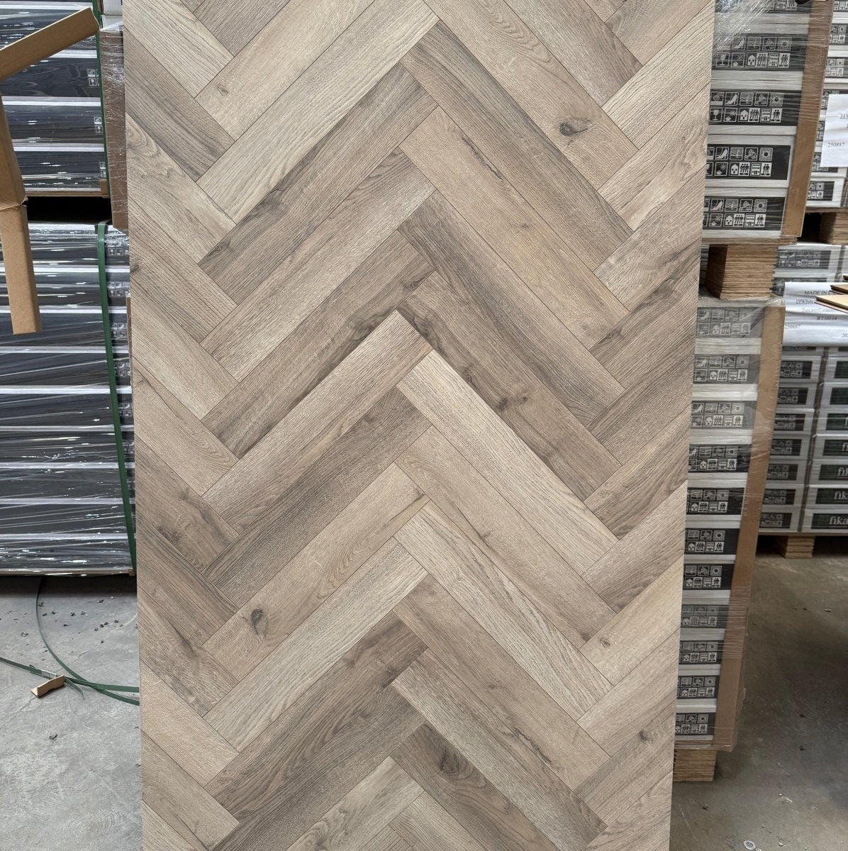 Sample of Rustic Oak Herringbone - Wood Floor Store