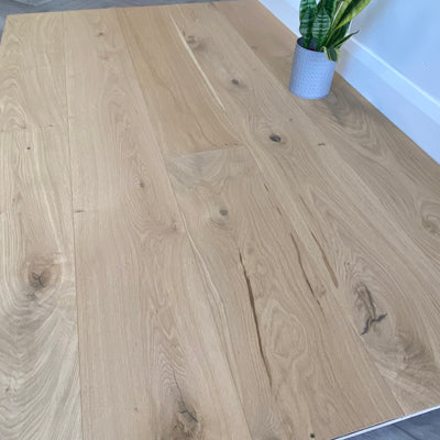 Engineered Long Plank Floor Light Natural Oak 14mm Flooring Home Interior Design Living Room