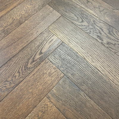 Fika Dark Double Smoked Oak Herringbone