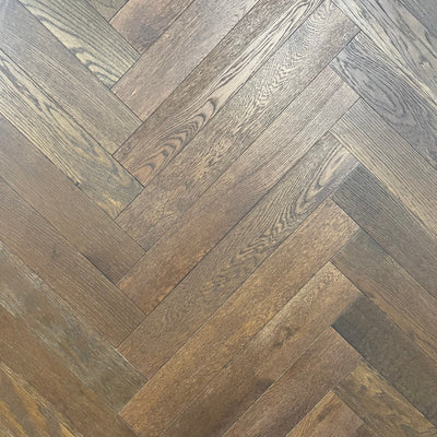 Fika Dark Double Smoked Oak Herringbone