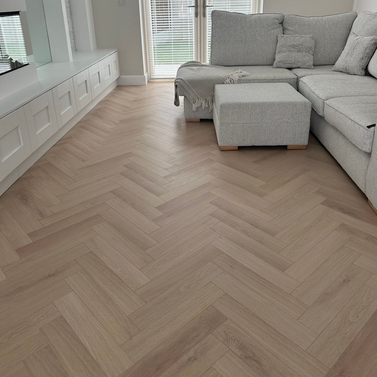 Konig Prestige Light Oak Herringbone (Laminate Flooring) - Wood Floor Store