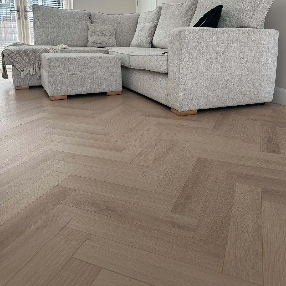Konig Prestige Light Oak Herringbone (Laminate Flooring) - Wood Floor Store
