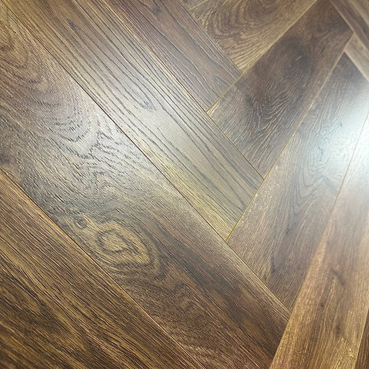 Konig Prestige Lightly Smoked Oak Herringbone (Laminate Flooring)