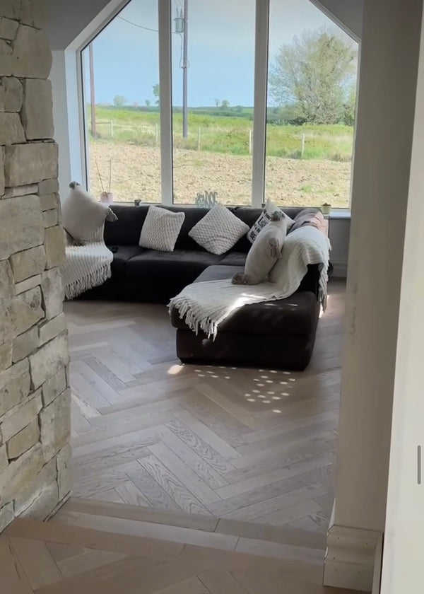 Real home floor installation