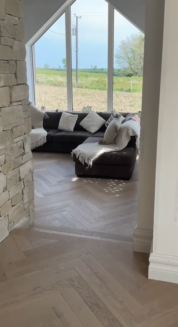 Real home floor installation
