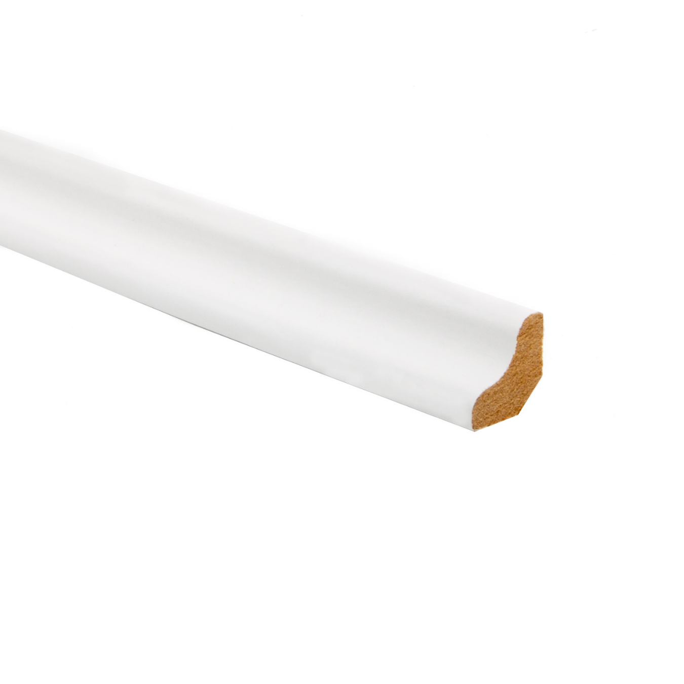 White wooden molding on a white background