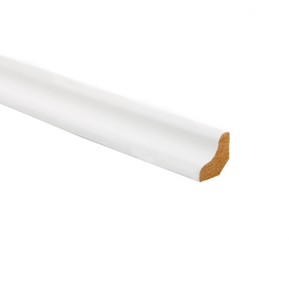 White wooden molding on a white background