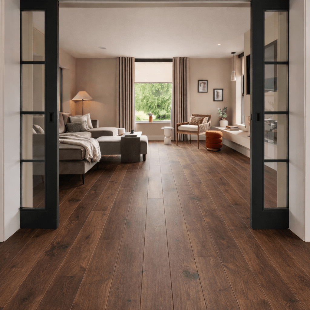 Baum Aqua Plus Dark Walnut Oak 12mm (Laminate Flooring) - Wood Floor Store