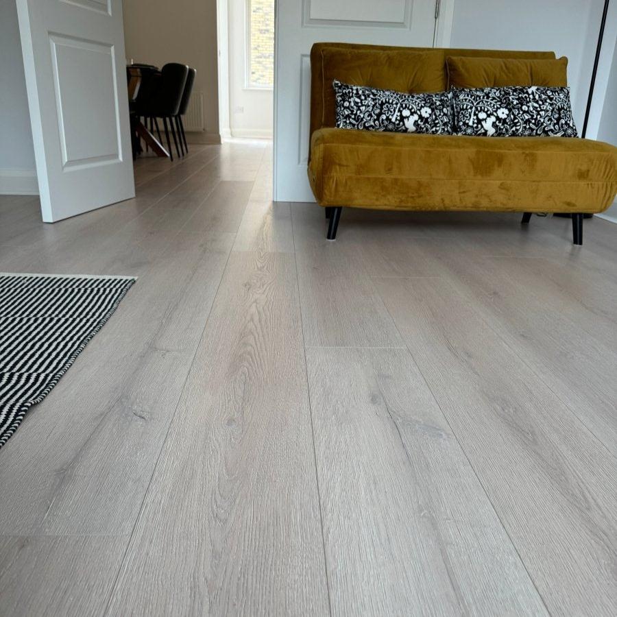 Baum Aqua Plus Pale Oak Long Plank 12mm - Wood Floor Store