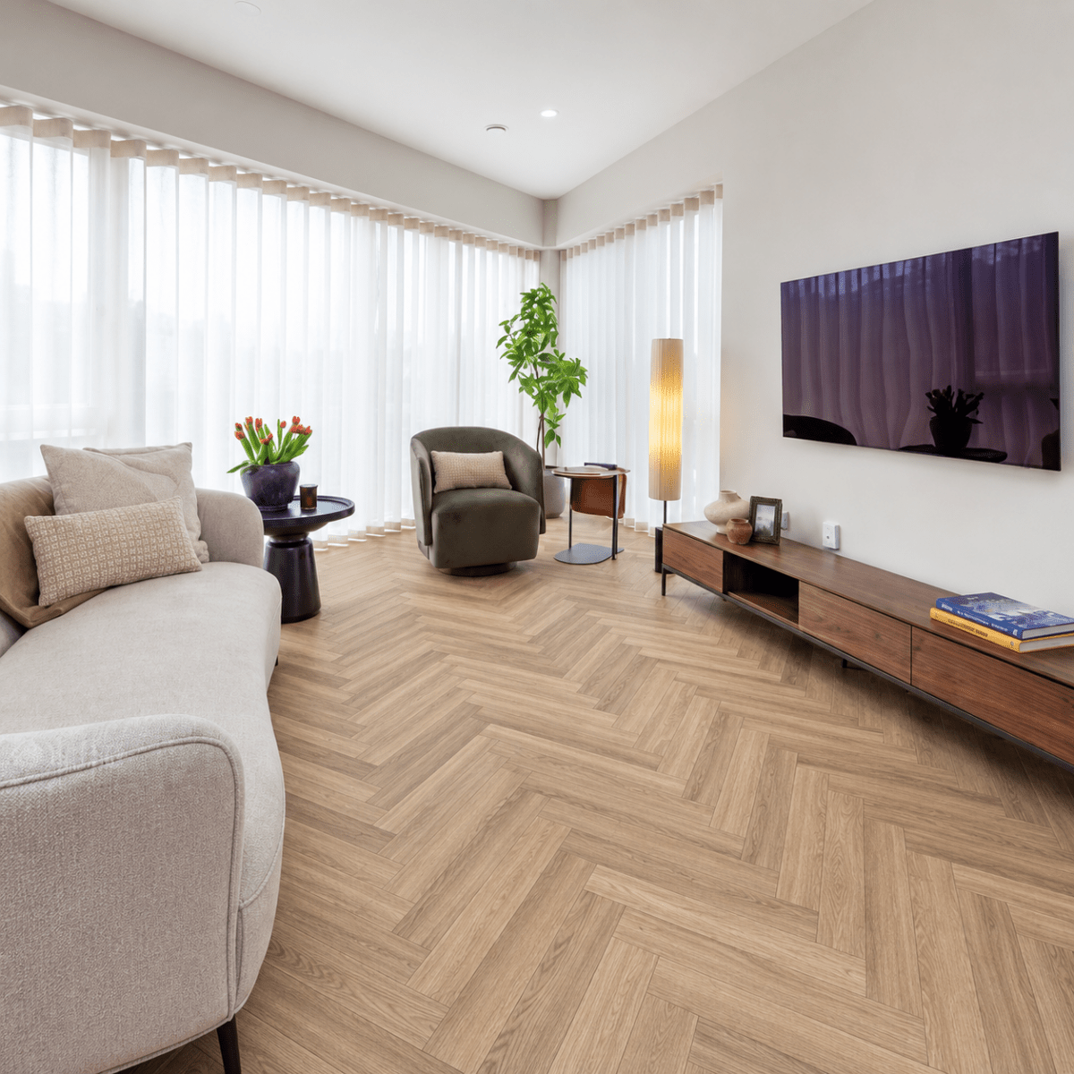 Baum Ranch Oak Herringbone (Laminate Flooring) - Wood Floor Store