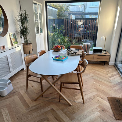 Fika Brushed Oak Natural Herringbone - Wood Floor Store