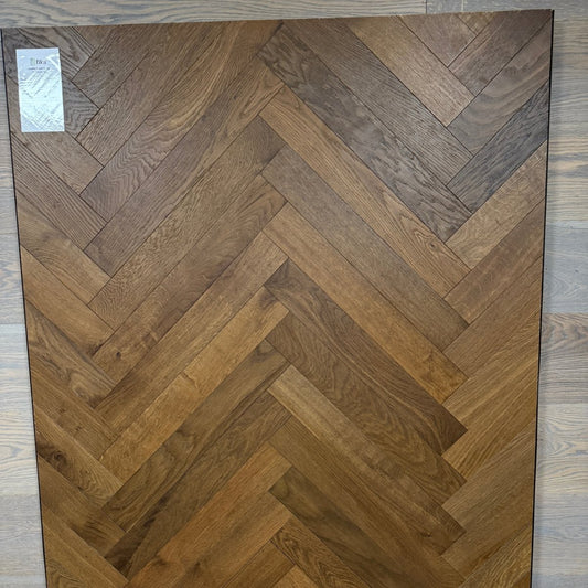 Fika Double Smoked Oak Herringbone - Wood Floor Store