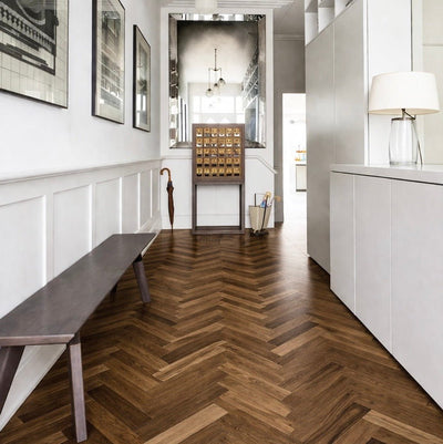 Fika Fumed Oak Herringbone (Engineered Flooring) - Wood Floor Store
