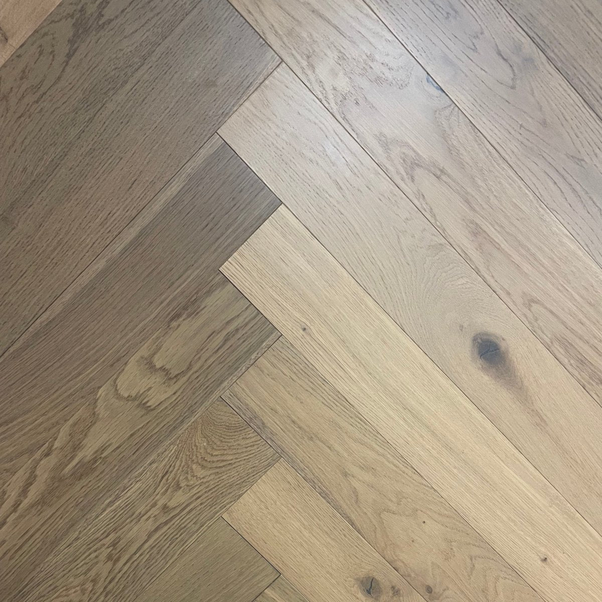 Fika Limed Grey Oak Herringbone - Wood Floor Store