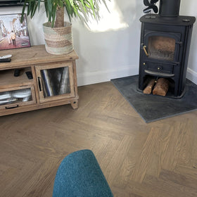 Fika Limed Grey Oak Herringbone - Wood Floor Store