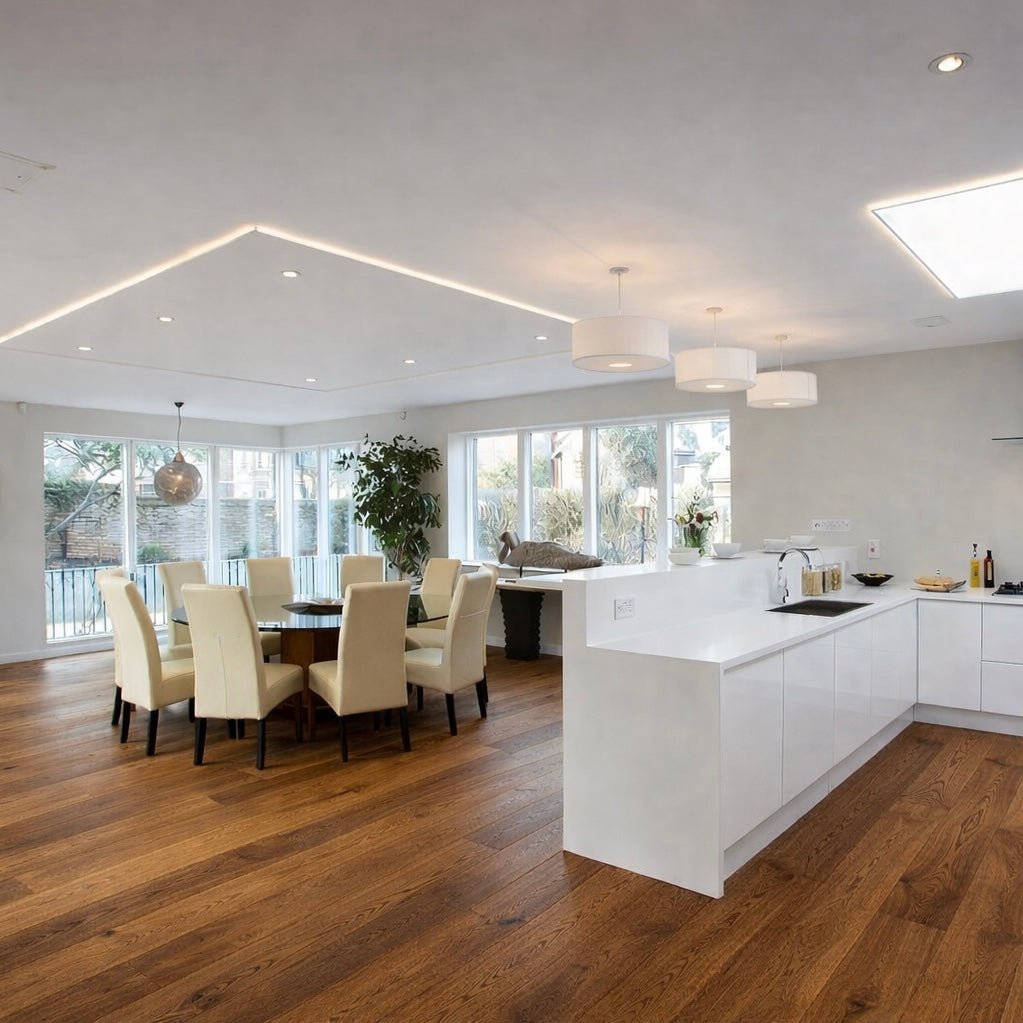 Fika Smoked and Brushed Oak Long Plank (Engineered Flooring) - Wood Floor Store