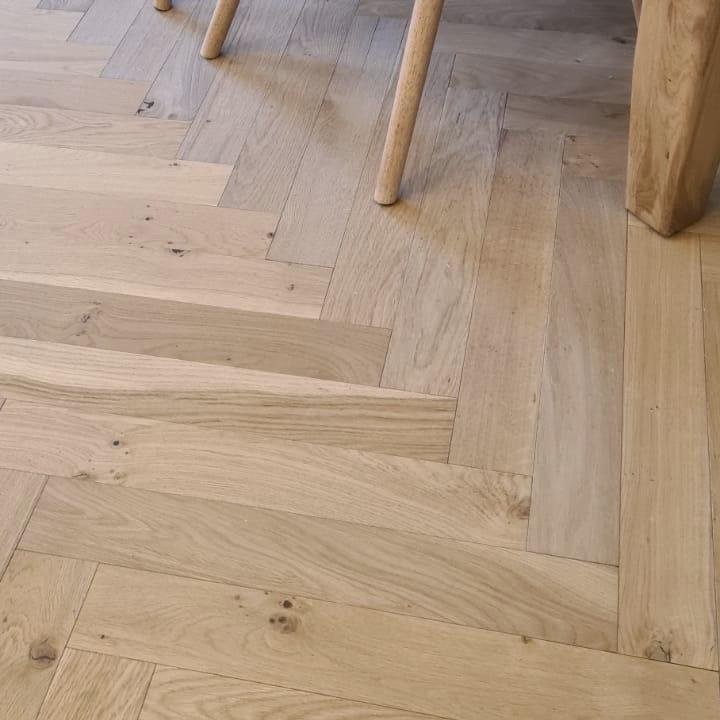Free Delivery of Tuscany Oak Herringbone Sample - Wood Floor Store