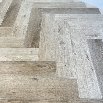 Karna Ash Grey Herringbone SPC - Wood Floor Store