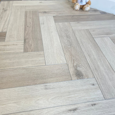 Karna Bordeaux Oak Herringbone SPC - Wood Floor Store