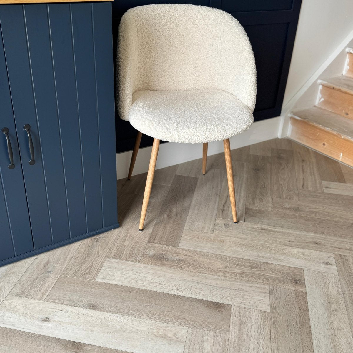 Karna Bordeaux Oak Herringbone SPC - Wood Floor Store