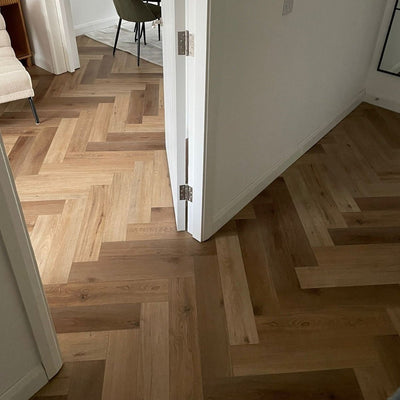 Karna Country Oak Herringbone SPC - Wood Floor Store