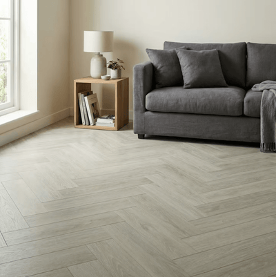 Karna Sand Oak Herringbone SPC - Wood Floor Store