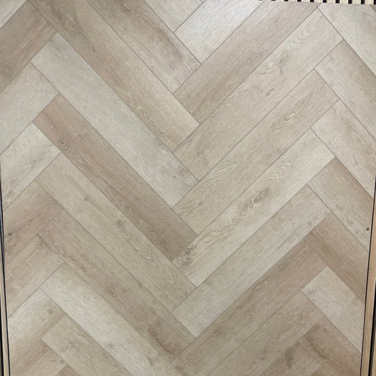 Karna Seaside Oak Herringbone SPC - Wood Floor Store