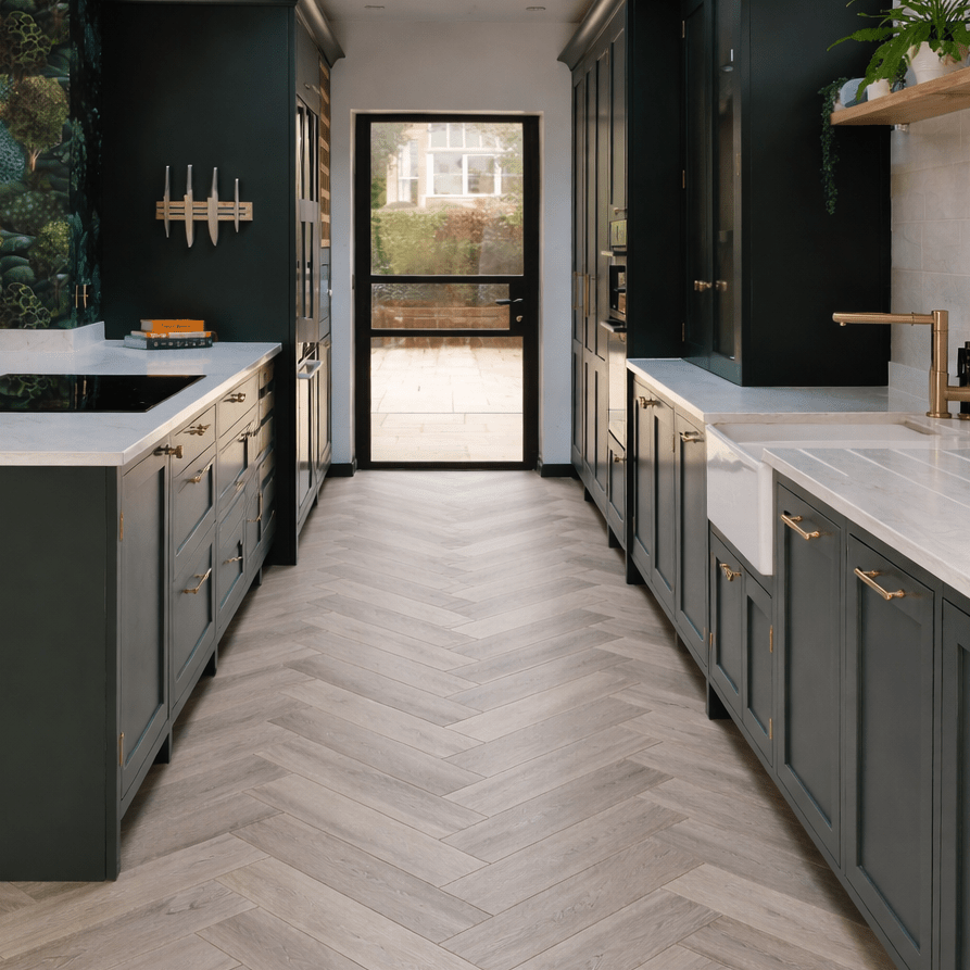 Karna Vienna Oak Herringbone SPC - Wood Floor Store