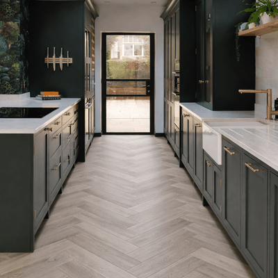 Karna Vienna Oak Herringbone SPC - Wood Floor Store