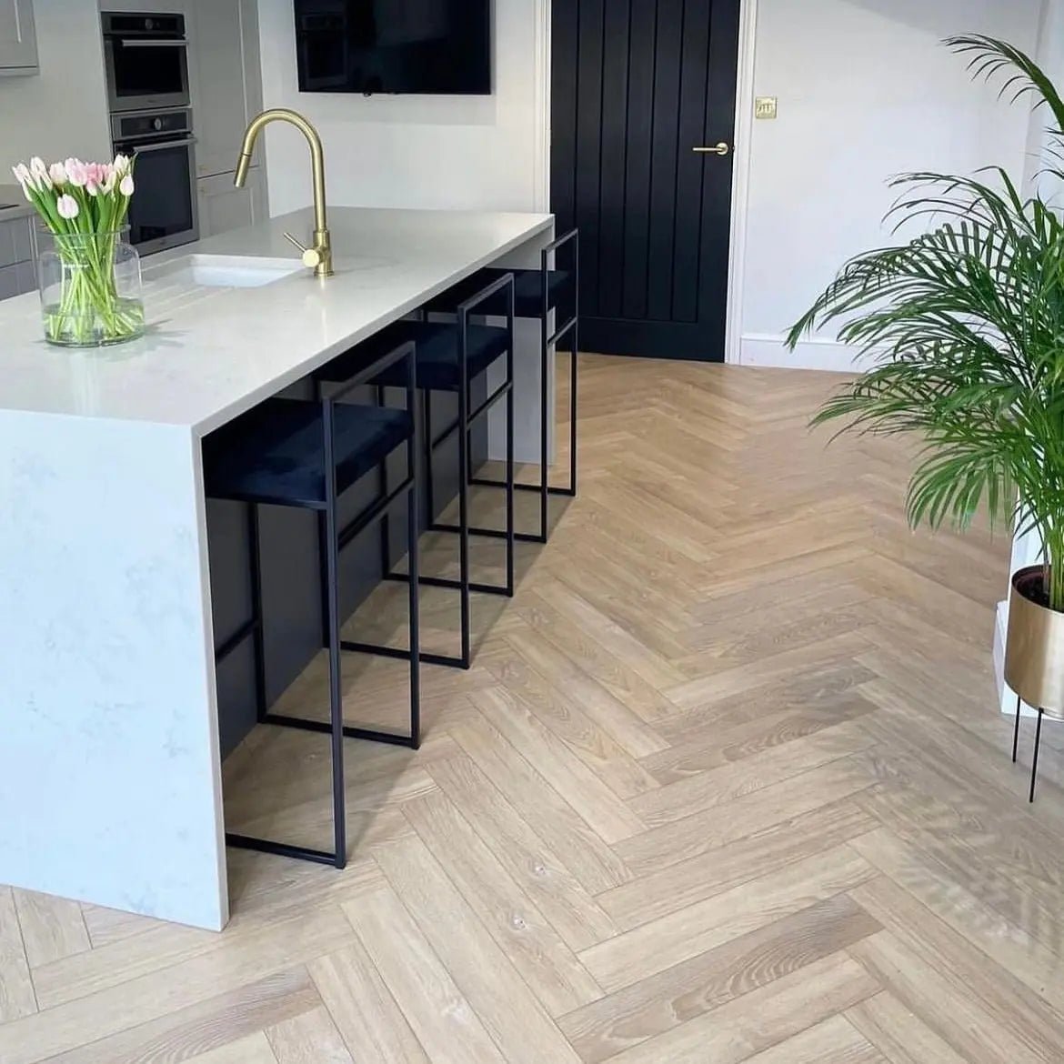 Konig Prestige Desert Oak Herringbone (Laminate Flooring) - Wood Floor Store