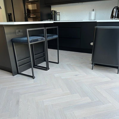 Konig Prestige Glazed Oak Herringbone - Wood Floor Store