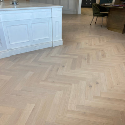 Konig Prestige Glazed Oak Herringbone - Wood Floor Store