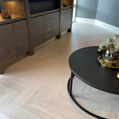 Konig Prestige Glazed Oak Herringbone - Wood Floor Store