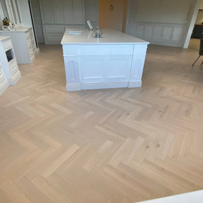 Konig Prestige Glazed Oak Herringbone - Wood Floor Store