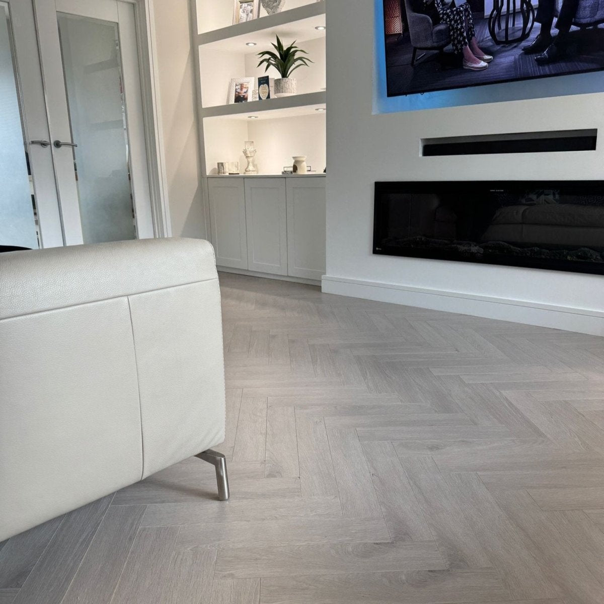 Konig Prestige Hampton Grey Oak Herringbone - Wood Floor Store