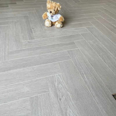 Konig Prestige Hampton Grey Oak Herringbone - Wood Floor Store