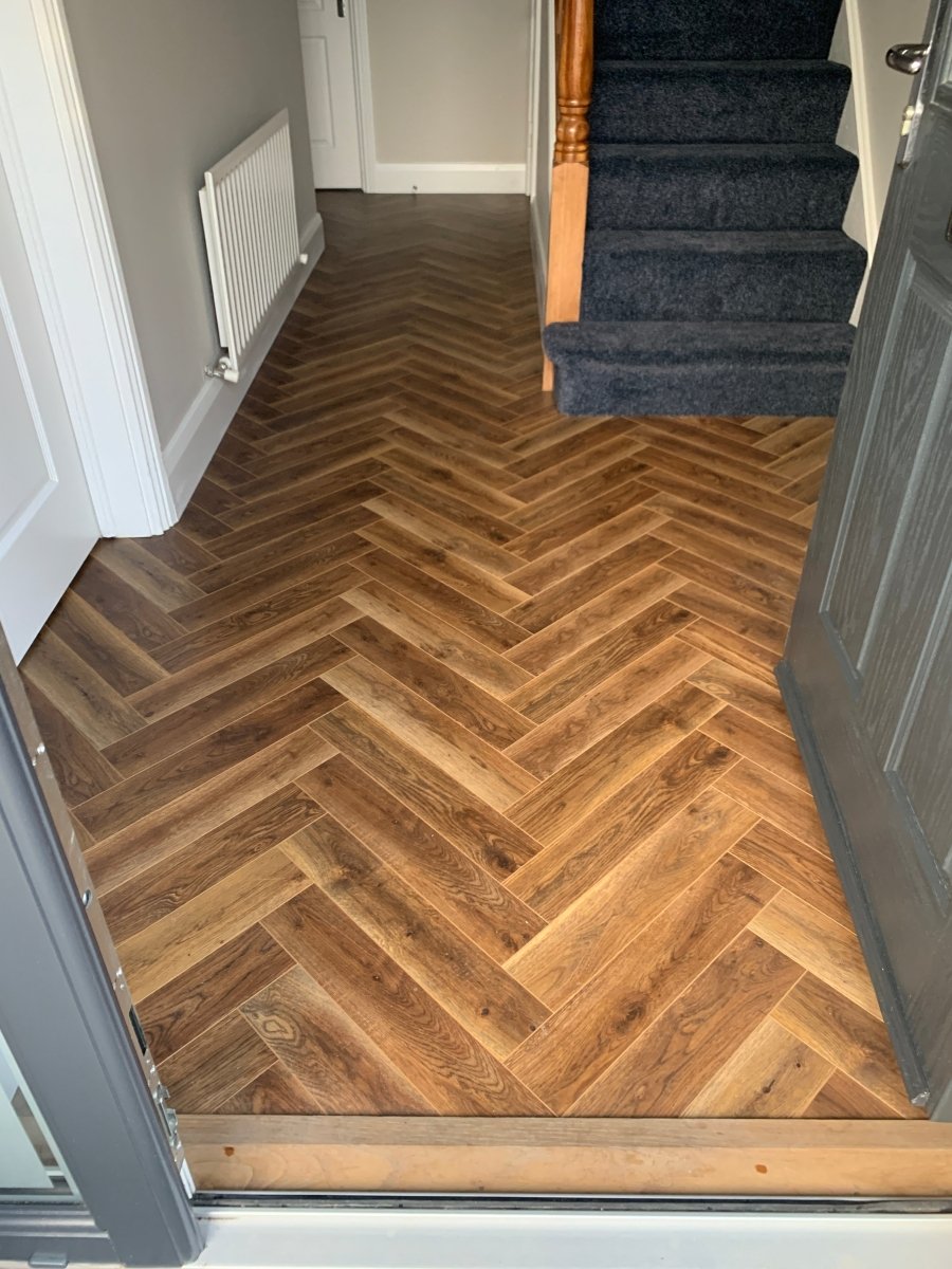 Konig Prestige Lightly Smoked Oak Herringbone - Wood Floor Store