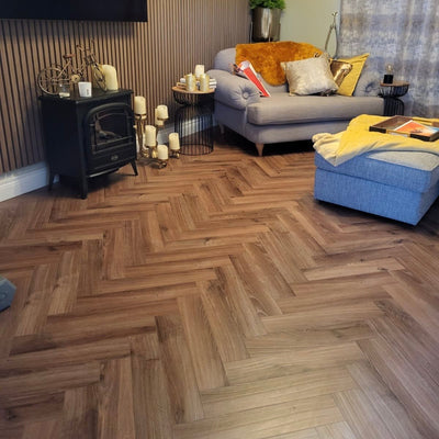 Konig Prestige Mocha Oak Herringbone - Wood Floor Store