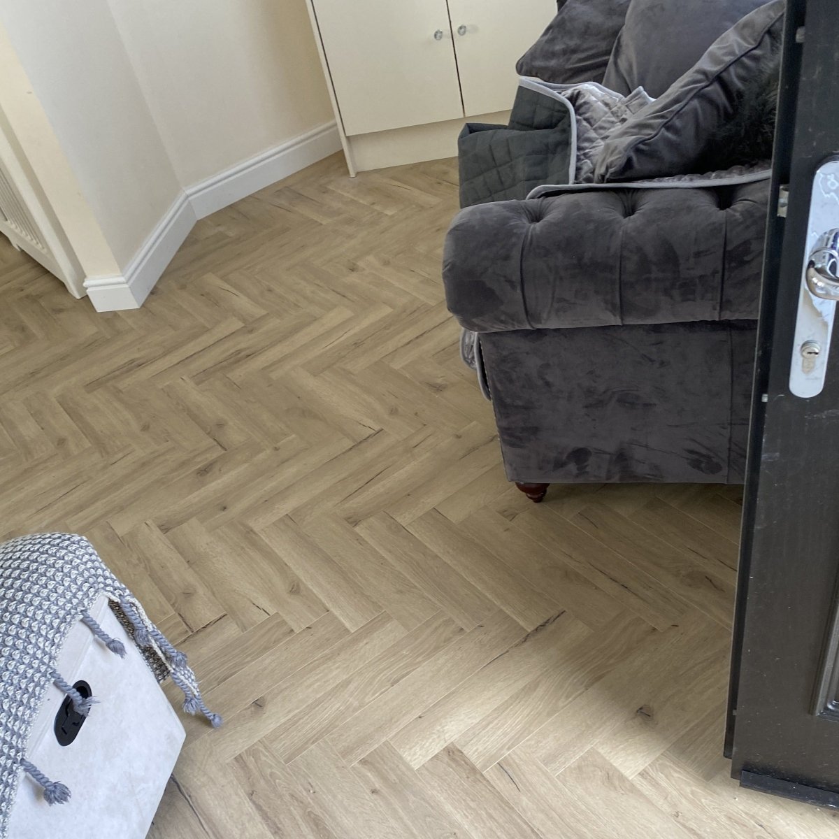 Konig Prestige Pale Oak Robust Herringbone - Wood Floor Store