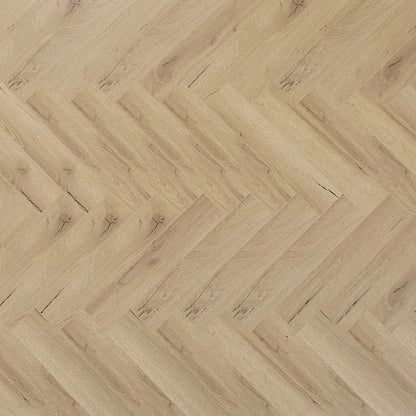 Konig Prestige Pale Oak Robust Herringbone (Laminate Flooring) - Wood Floor Store