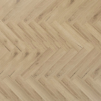 Konig Prestige Pale Oak Robust Herringbone (Laminate Flooring) - Wood Floor Store