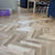 Lacquered and Brushed Oak Natural Herringbone 90 - Wood Floor Store