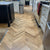 Lacquered and Brushed Oak Natural Herringbone 90 - Wood Floor Store