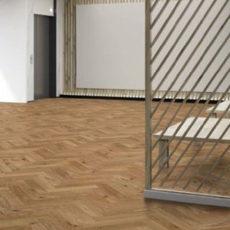 Lacquered and Brushed Oak Natural Herringbone 90 - Wood Floor Store