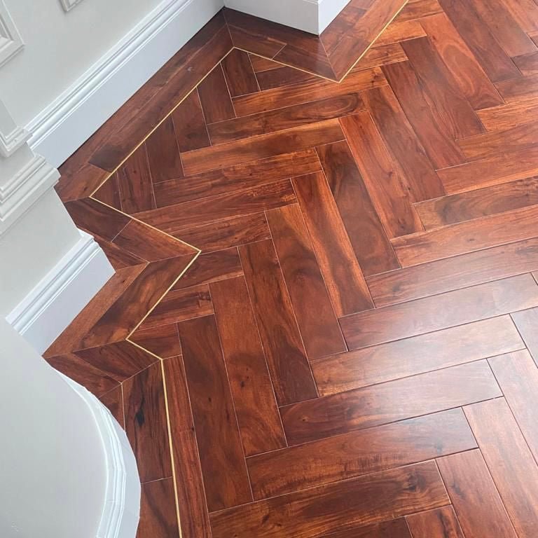 Lignum Strata Acacia Herringbone 90 - Wood Floor Store