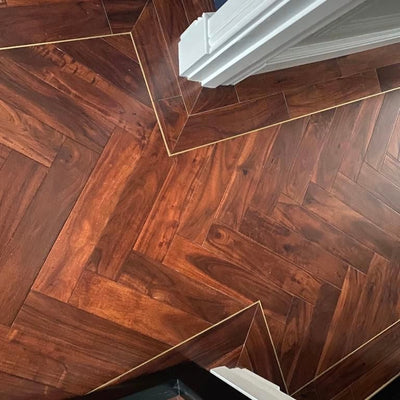 Lignum Strata Acacia Herringbone 90 - Wood Floor Store