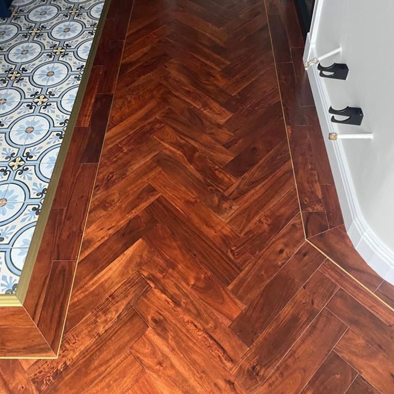 Lignum Strata Acacia Herringbone 90 - Wood Floor Store