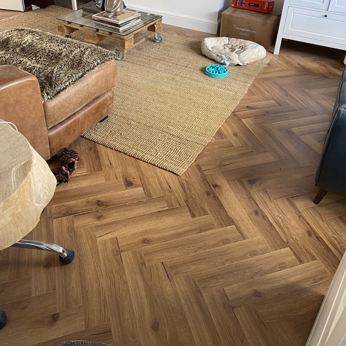 Oak Robust Fumed Herringbone - Wood Floor Store