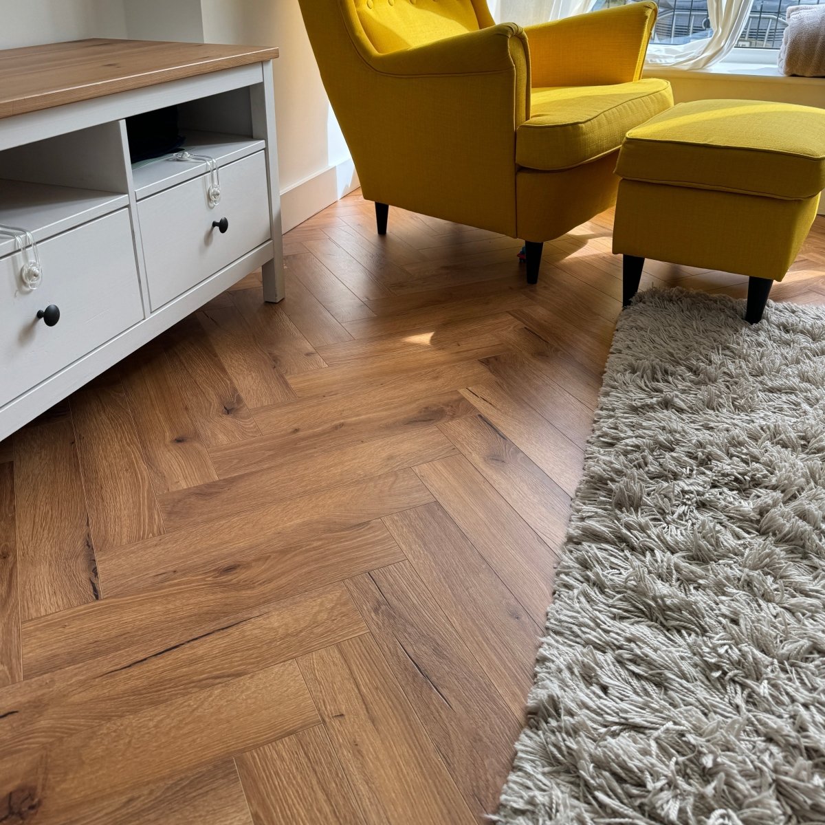 Oak Robust Fumed Herringbone - Wood Floor Store