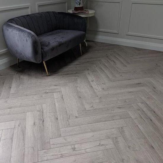 Oak Robust Grey Herringbone - Wood Floor Store